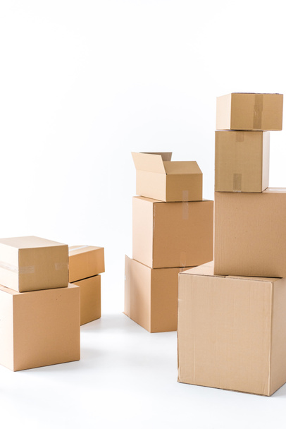 Stacked cardboard boxes - Photo, Image