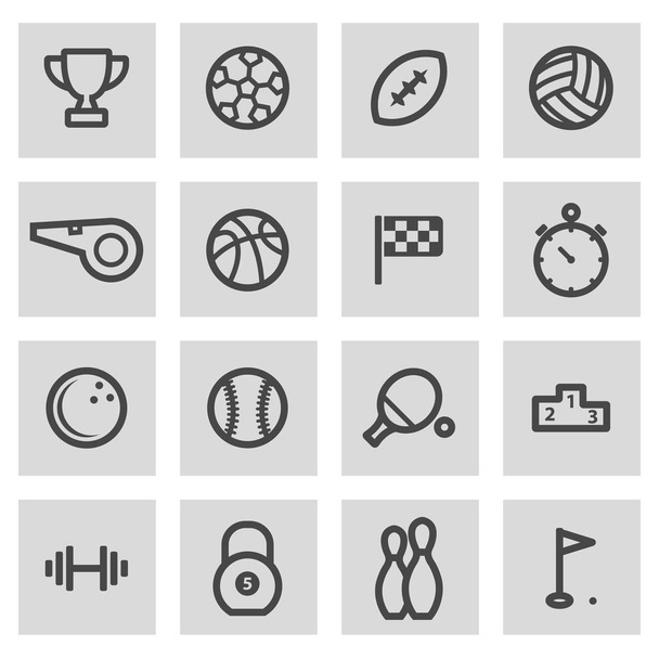 Vector line sport icons set - Vector, Image
