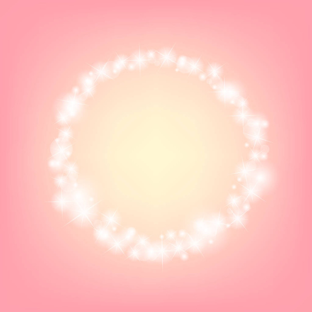 rosa romántico abstrack brillante círculo marco fondo
 - Vector, imagen