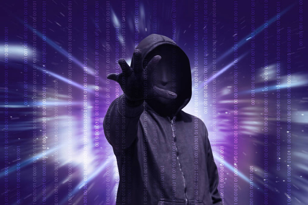 hacker in mask and gloves - Valokuva, kuva