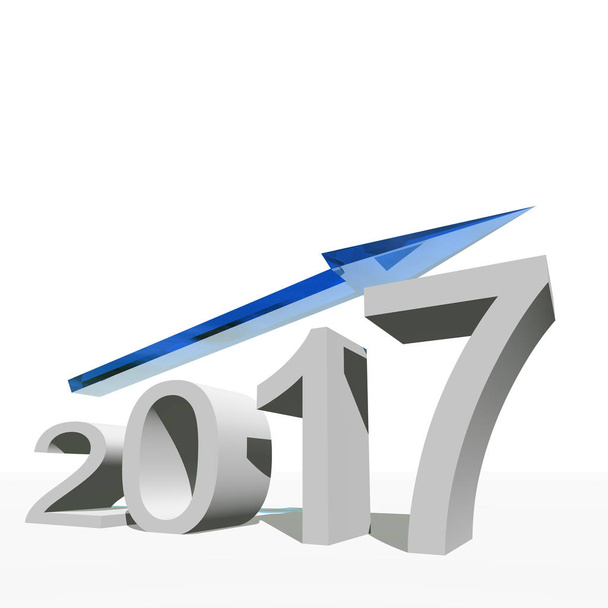 2017 year symbol with arrow - Photo, Image