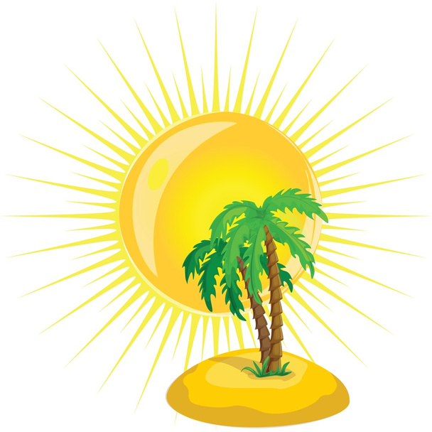 Векторное дерево и солнце
 - Вектор,изображение