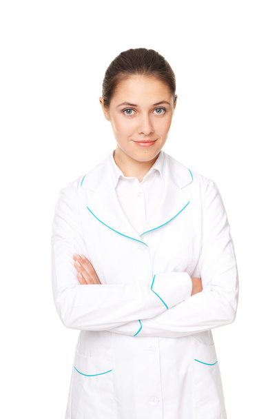 Portrait of young female doctor isolated on white background - Φωτογραφία, εικόνα