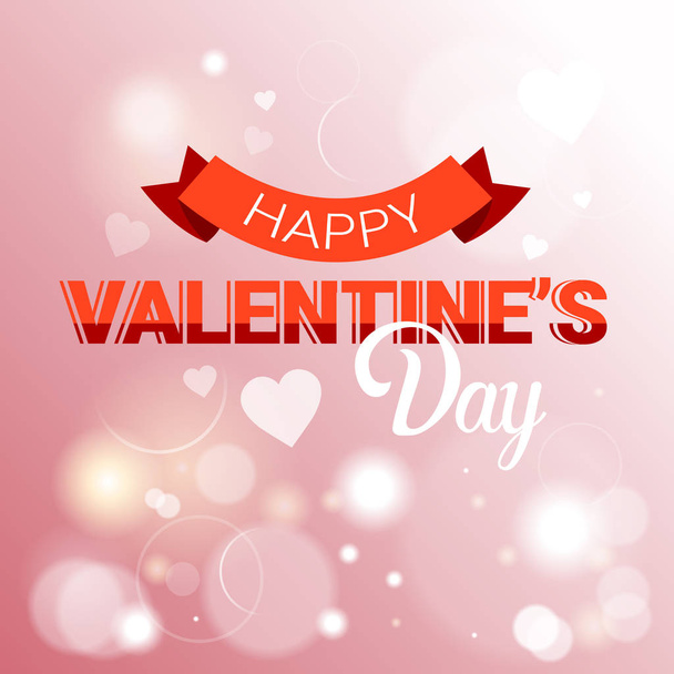 Valentine Day Gift Card Holiday Love Heart Shape - Vetor, Imagem
