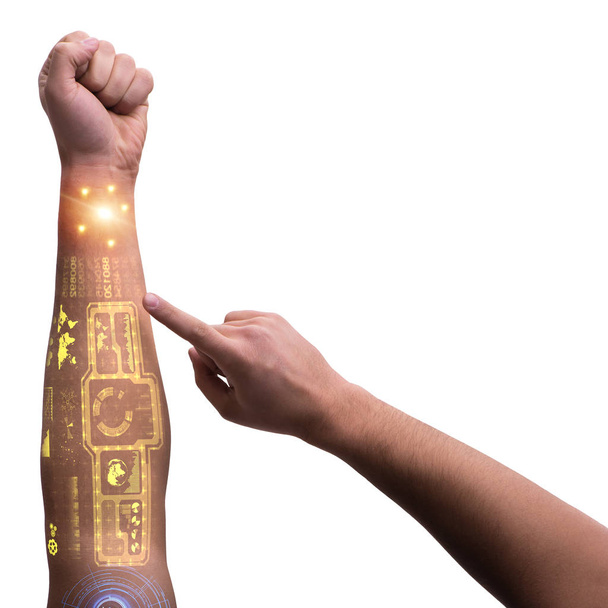 Роботизированная рука человека в футуристической концепции - Фото, изображение