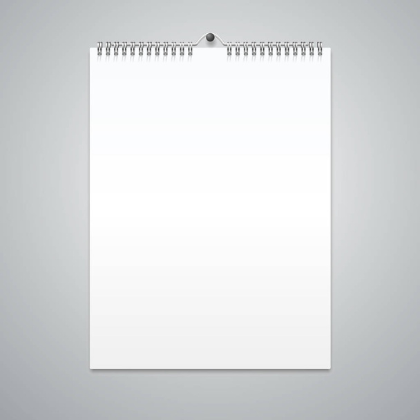 Realistic Calendar Template Blank. Vector - Vektor, obrázek