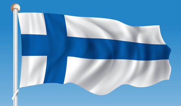 Finlandiya bayrağı - Vektör, Görsel