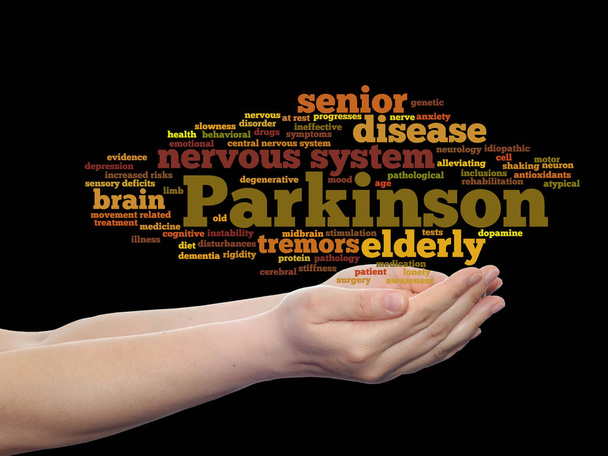 Parkinson hastalığı sağlık kelime bulutu  - Fotoğraf, Görsel