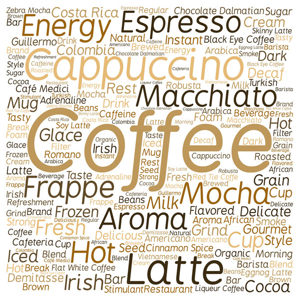 coffee drink text word cloud - Photo, Image