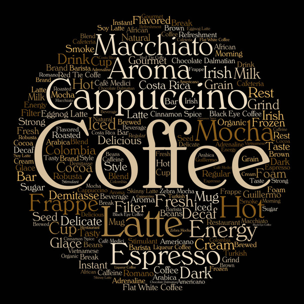 コーヒー ドリンク テキスト単語の雲 - 写真・画像