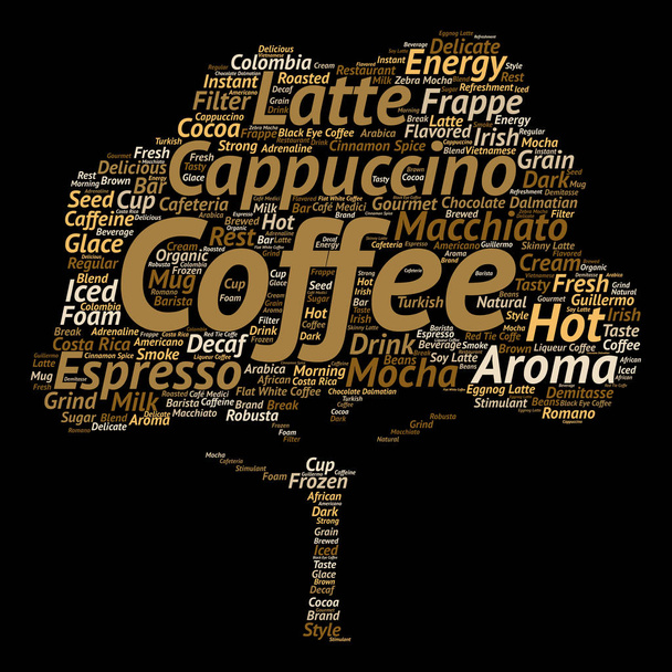 café bebida texto palavra nuvem
 - Foto, Imagem
