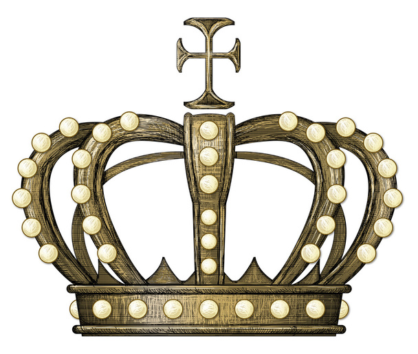 Корона в стиле винтажной гравировки
 - Фото, изображение