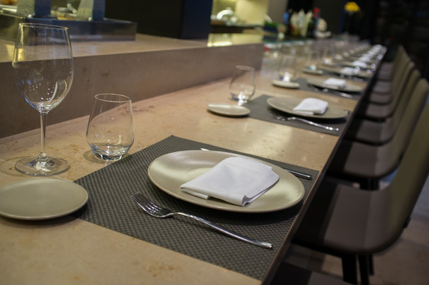 configuração de mesa no restaurante - Foto, Imagem