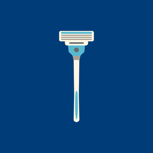 Shaver flat icon on blue background. Vector illustration. - Vector, Image
