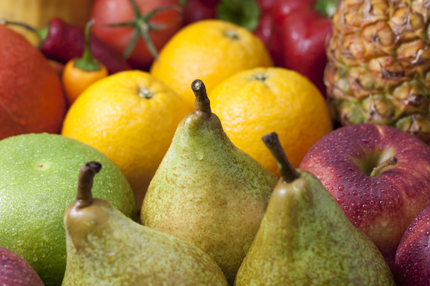 meyve ve sebze renkli karışık karışım portre - Fotoğraf, Görsel