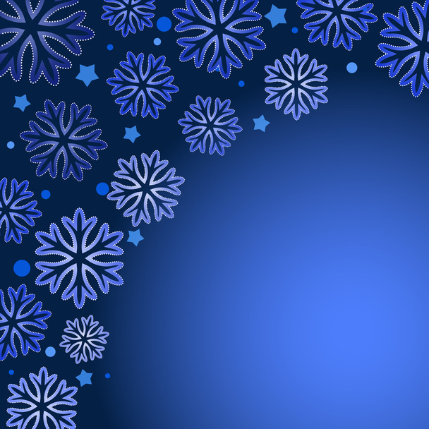 Snowflake vector background with blue copy space. - Vektor, obrázek
