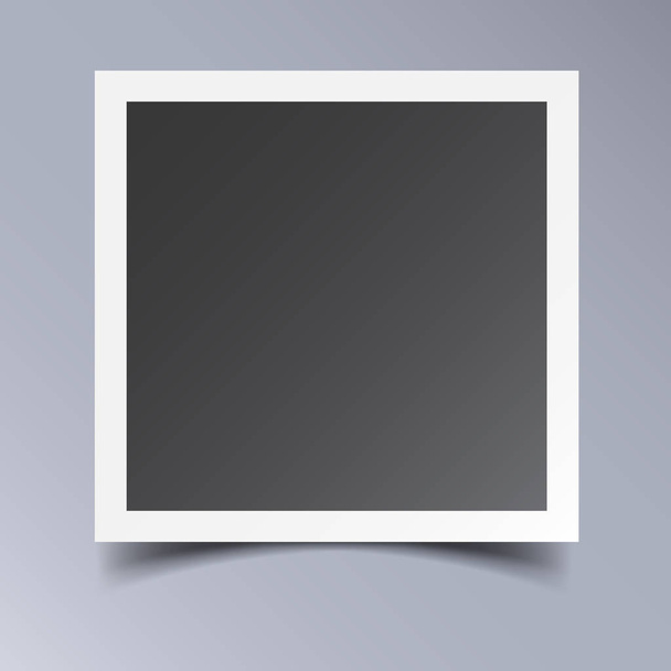 Photo frame isolated on grey background. For your photography and picture. Vector illustration - Vektor, Bild