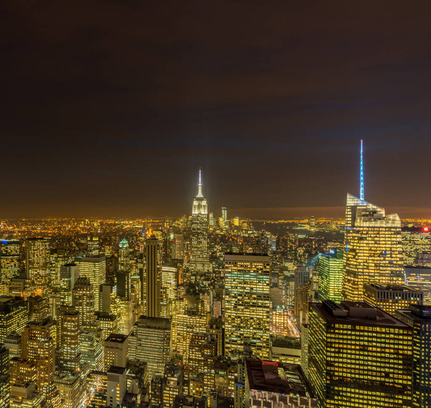 Pohled na New York Manhattan během západu slunce - Fotografie, Obrázek