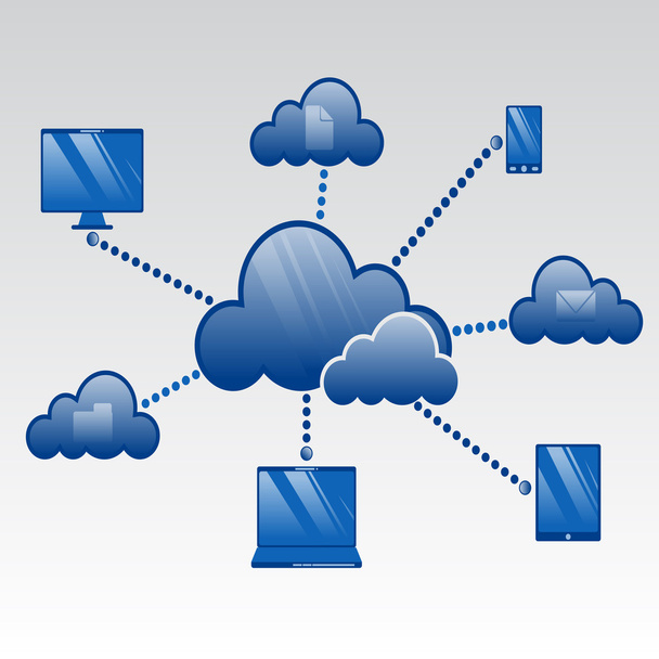 il cloud computing - Vettoriali, immagini