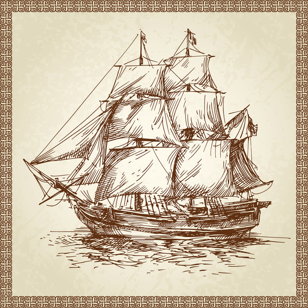 Segelschiff - Vektor, Bild
