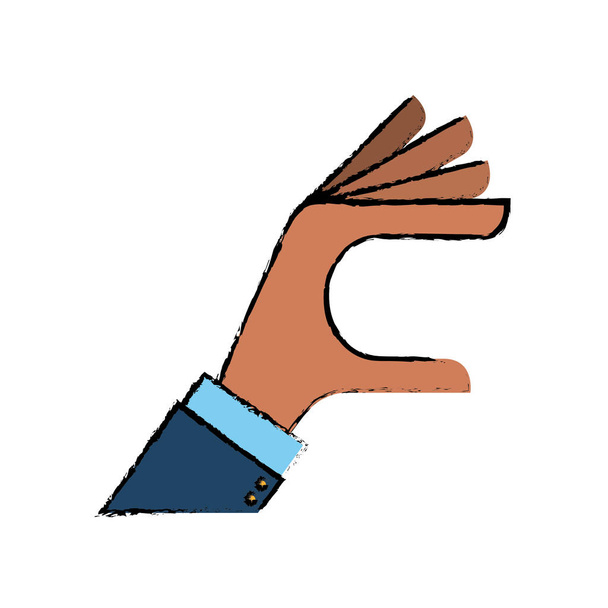 Silhouette menschlicher Hand - Vektor, Bild