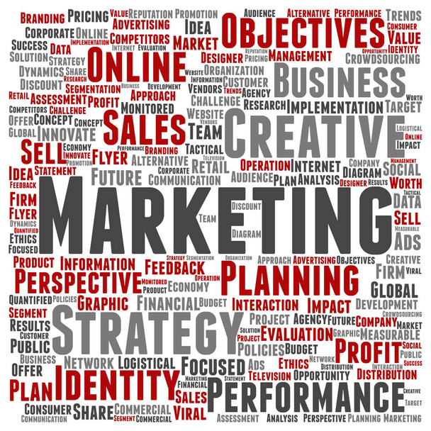 üzleti marketing szöveg szó felhő - Fotó, kép