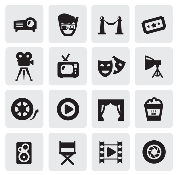 Iconos de película - Vector, Imagen