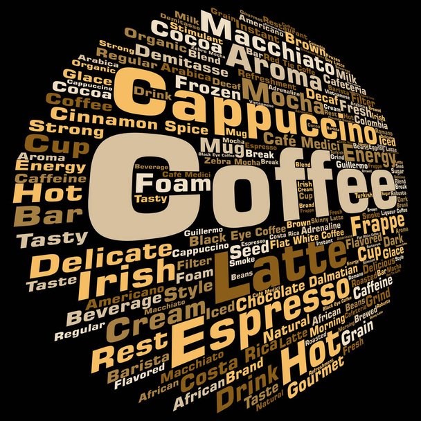 coffee drink text word cloud - Photo, Image