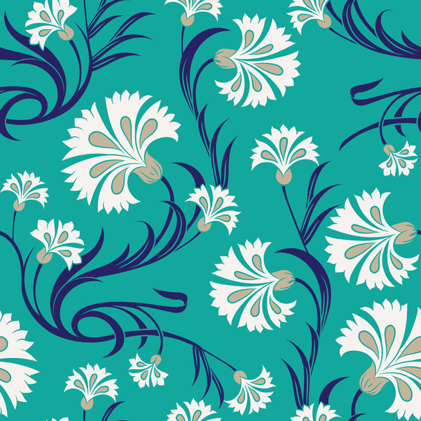 Carnations seamless pattern - Vector, Image
