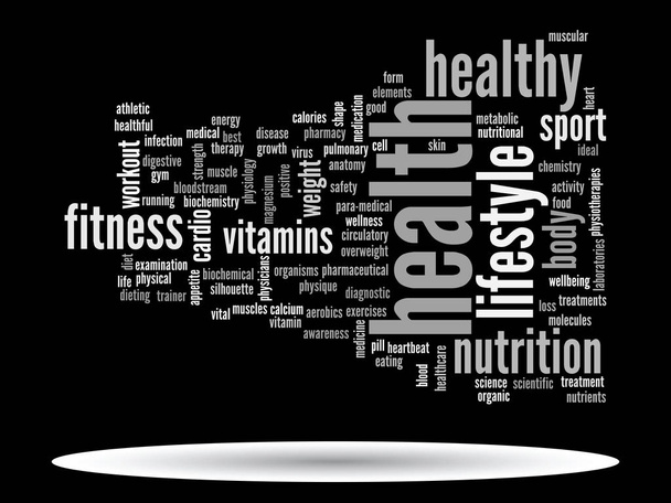 health diet or sport word cloud - Photo, Image