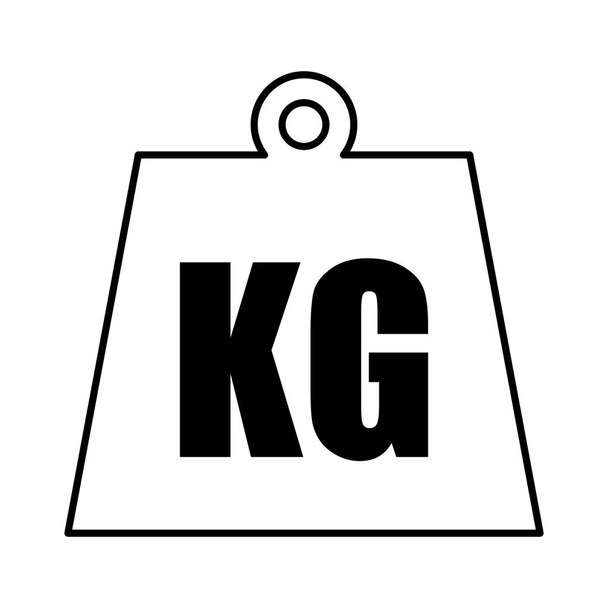 kg weight isolated icon - Vector, Image
