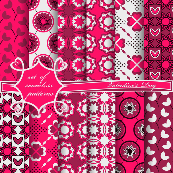 Conjunto de ilustración vectorial perfecta del Día de San Valentín. Corazón, formas abstractas, flores decorativas
  - Vector, Imagen