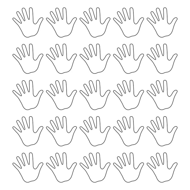 Symbol der menschlichen Hand - Vektor, Bild