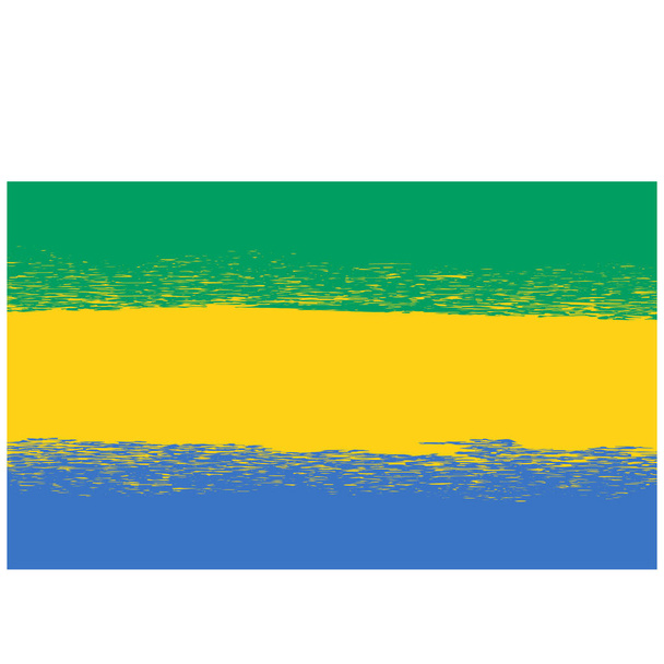 Vlag van Gabon. - Vector, afbeelding