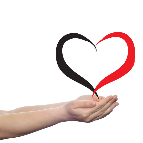 symbol srdce v lidských rukou - Fotografie, Obrázek