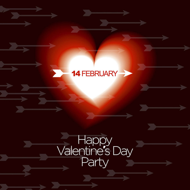 Valentines day invitation card to the party - Vektor, kép