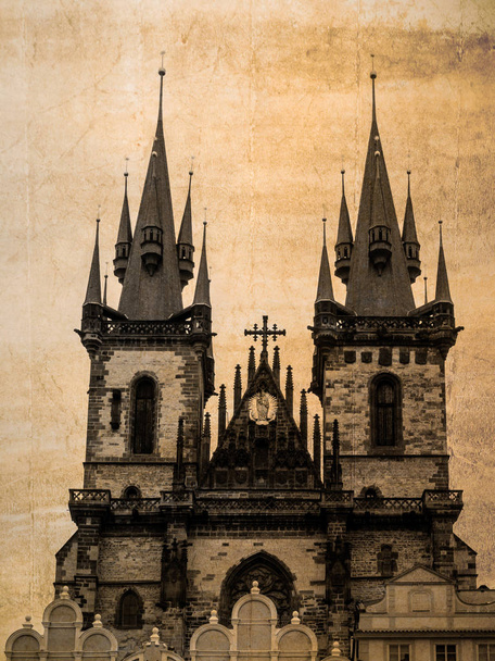Tyn templom, Prága, Cseh Köztársaság - Fotó, kép