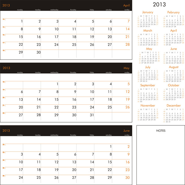 Vector calendar 2013 - Vector, Image