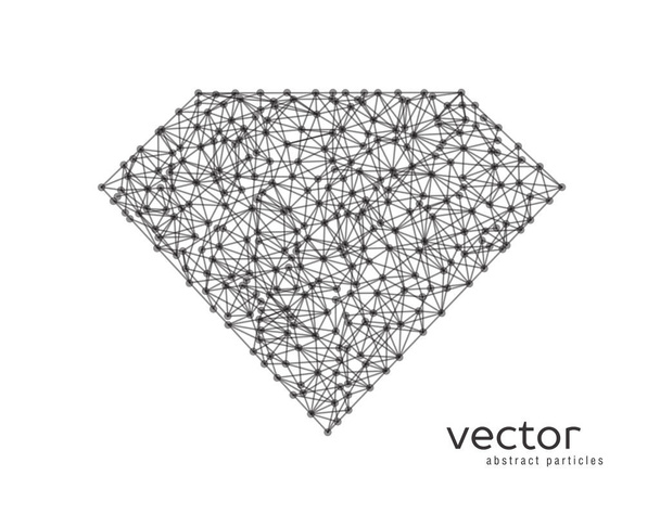 Abstract vector illustration of diamond. - Διάνυσμα, εικόνα