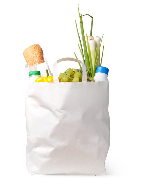 Paper bag with food - Photo, Image