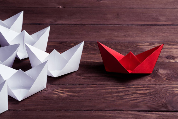 Set of origami boats  - Valokuva, kuva