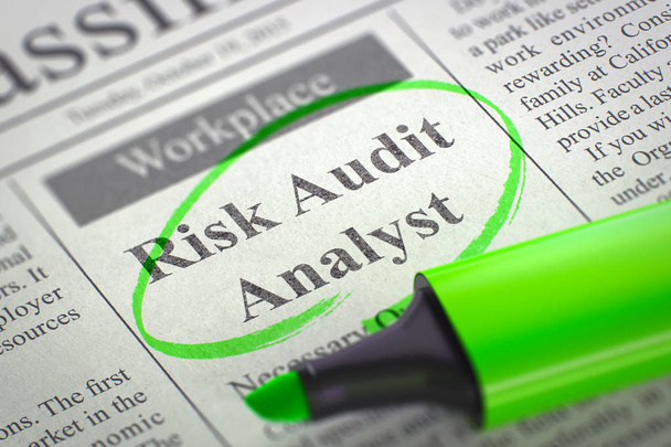 We are Hiring Risk Audit Analyst. 3D. - Photo, Image