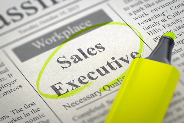 Sales Executive vacature. 3D. - Foto, afbeelding