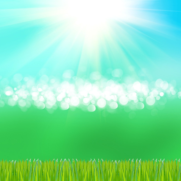 campo verde con cielo azul - Foto, imagen