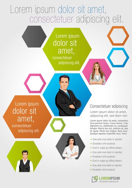 Template with business - Vector, imagen