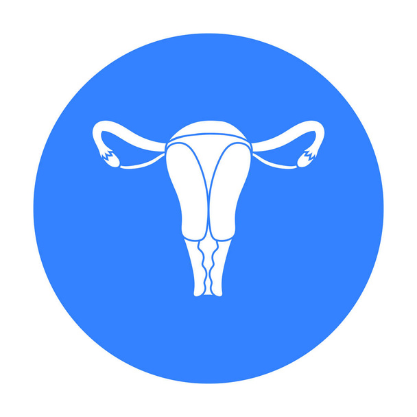 Uterus icon in black style isolated on white background. Pregnancy symbol stock vector illustration. - Vektor, obrázek
