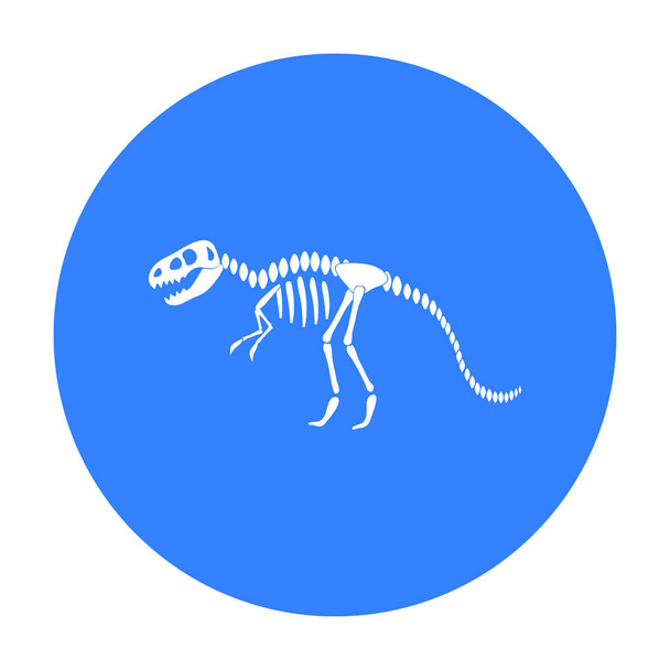 Tyrannosaurus rex icon in black style isolated on white background. Museum symbol stock vector illustration. - Вектор,изображение