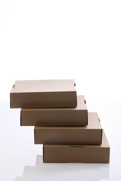 brown cardboard boxes - 写真・画像