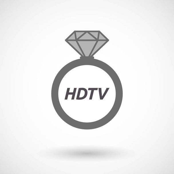 Anello isolato con il testo HDTV
 - Vettoriali, immagini