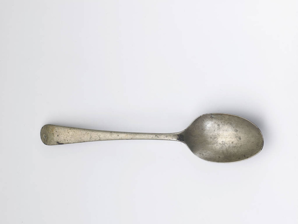 spoon on white table - Valokuva, kuva